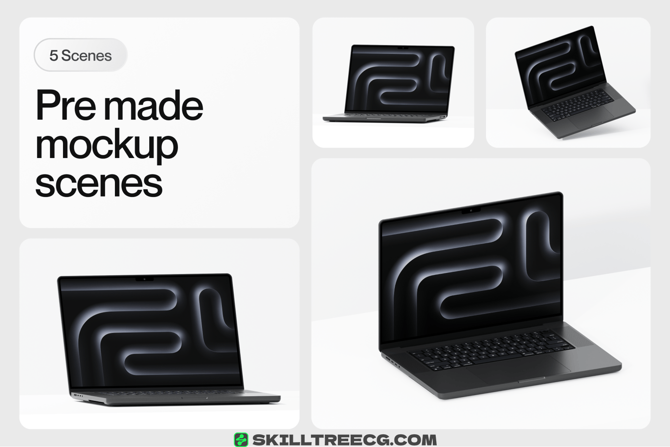 设备样机显示器模型pc模型计算机模型深色计算机电子显示器-605995