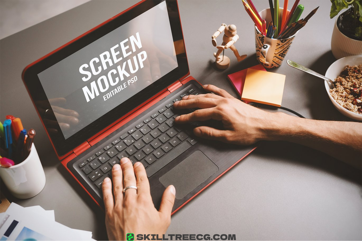 设备样机清晰组织标记图层屏幕模型设备桌面网站应用程序-372801