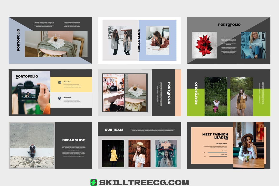 PPT模板Punkl演示模板节省时间提供了良好的视觉设计-837676