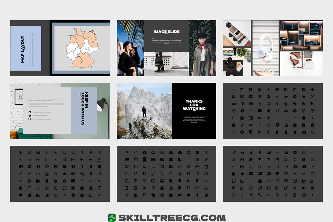 PPT模板Punkl演示模板节省时间提供了良好的视觉设计-837676