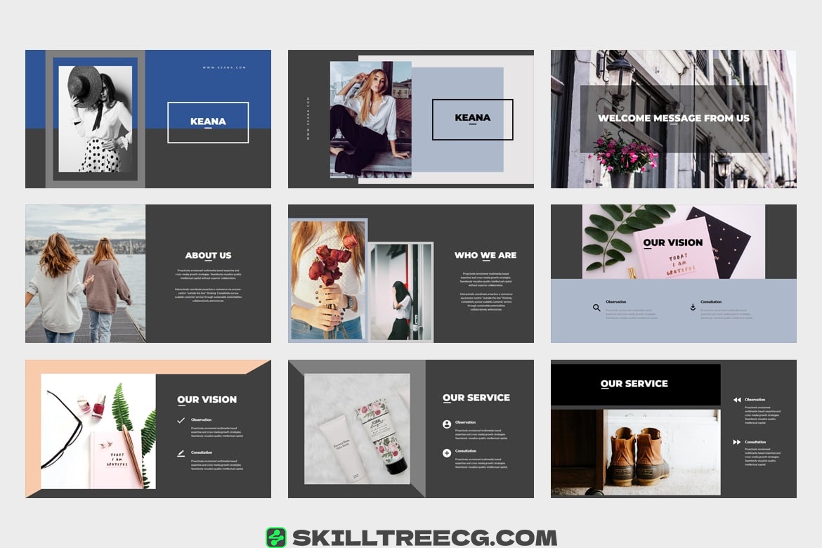 PPT模板Punkl演示模板节省时间提供了良好的视觉设计-837676