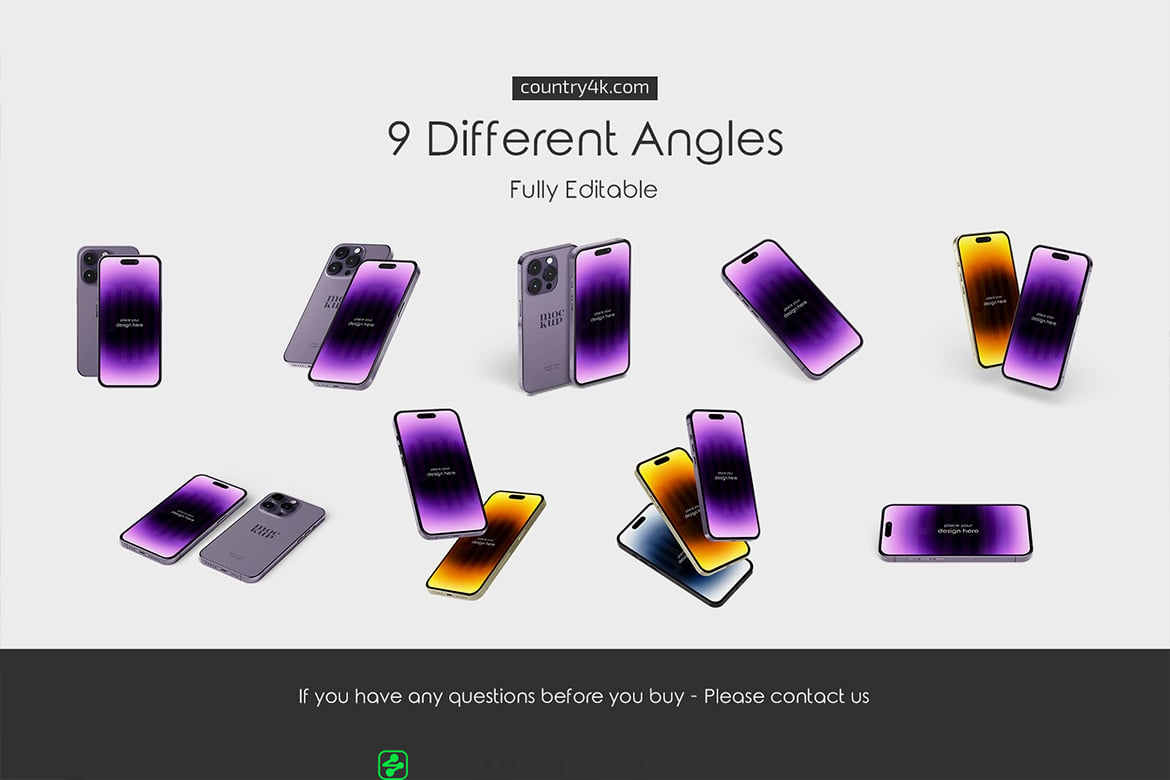 设备样机苹果设备数字显示器小工具界面iphonepro移动模型-694524