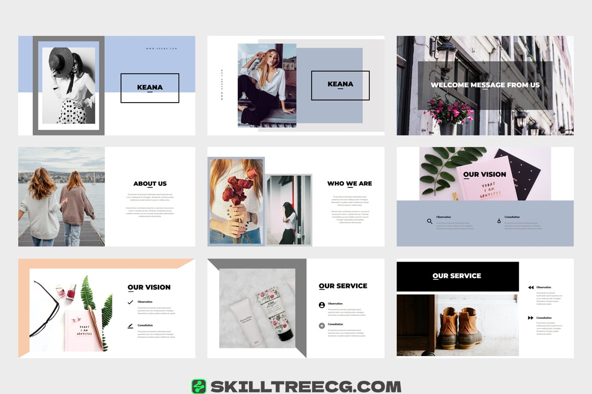 PPT模板Punkl演示模板节省时间提供了良好的视觉设计-837676