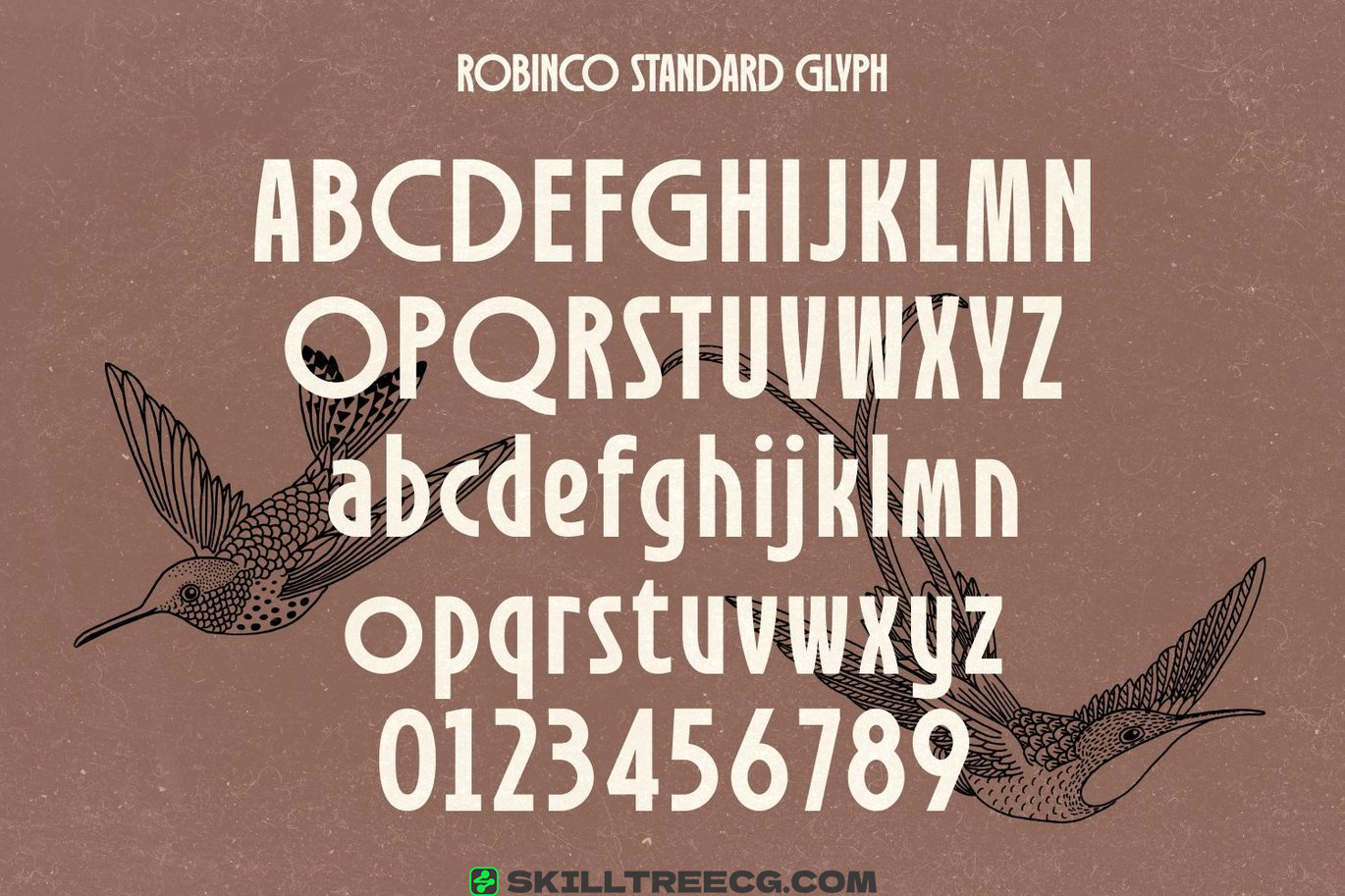 无衬线黑体装饰艺术字体连字新艺术皇家连字展示现代艺术-607802