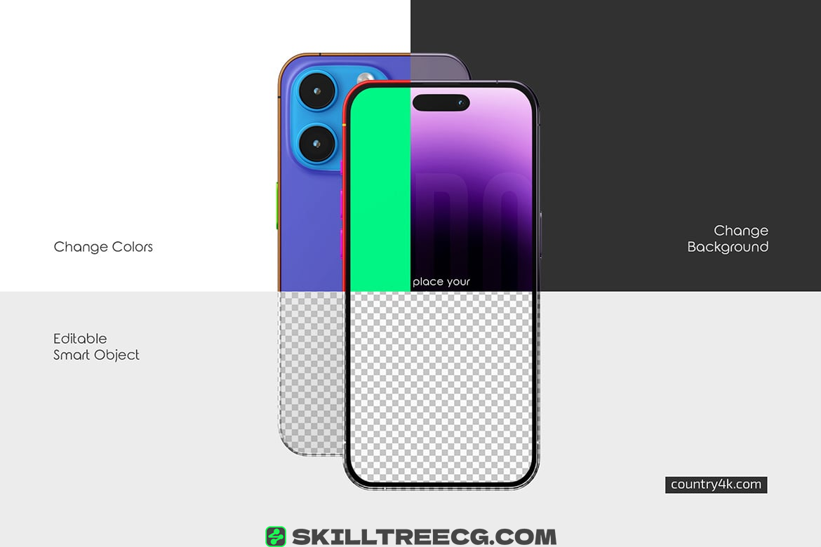 设备样机苹果设备数字显示器小工具界面iphonepro移动模型-694524