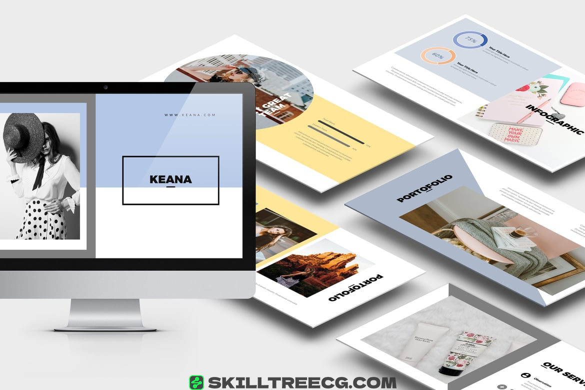 PPT模板Punkl演示模板节省时间提供了良好的视觉设计-837676