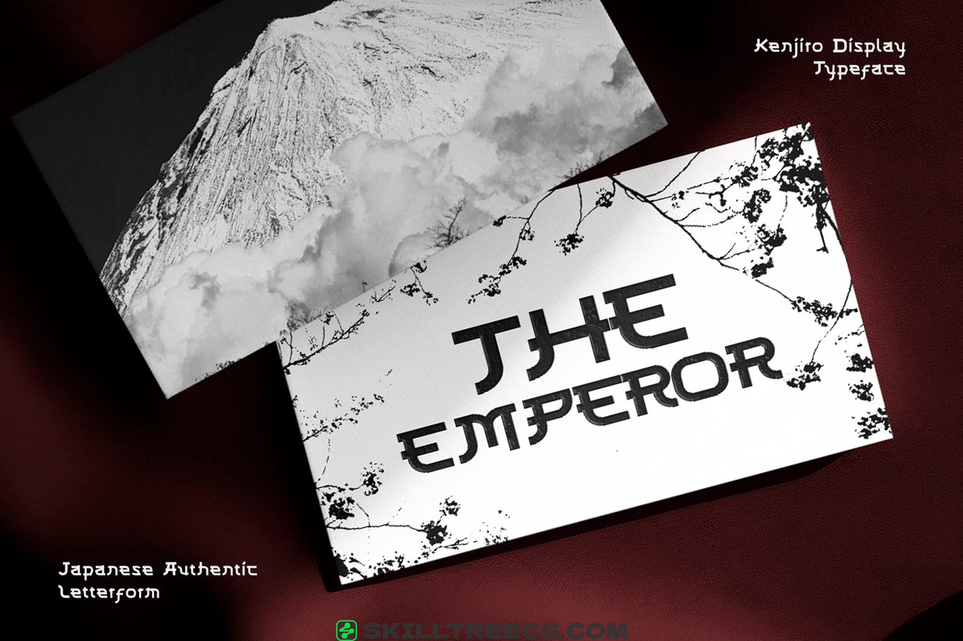 无衬线黑体风格化的笔触运动感品牌徽标包装邀请-111347