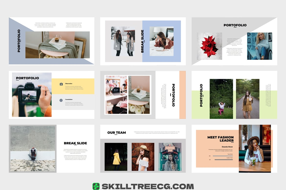 PPT模板Punkl演示模板节省时间提供了良好的视觉设计-837676