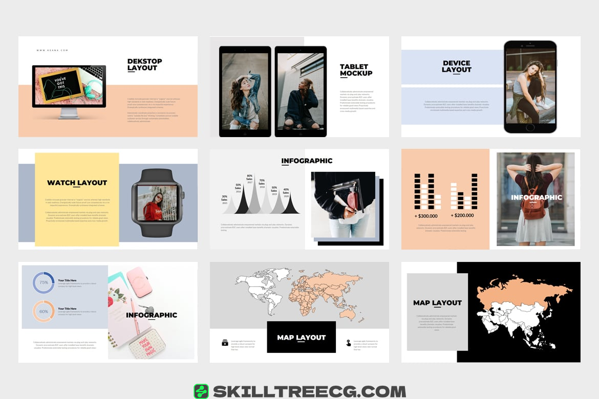 PPT模板Punkl演示模板节省时间提供了良好的视觉设计-837676