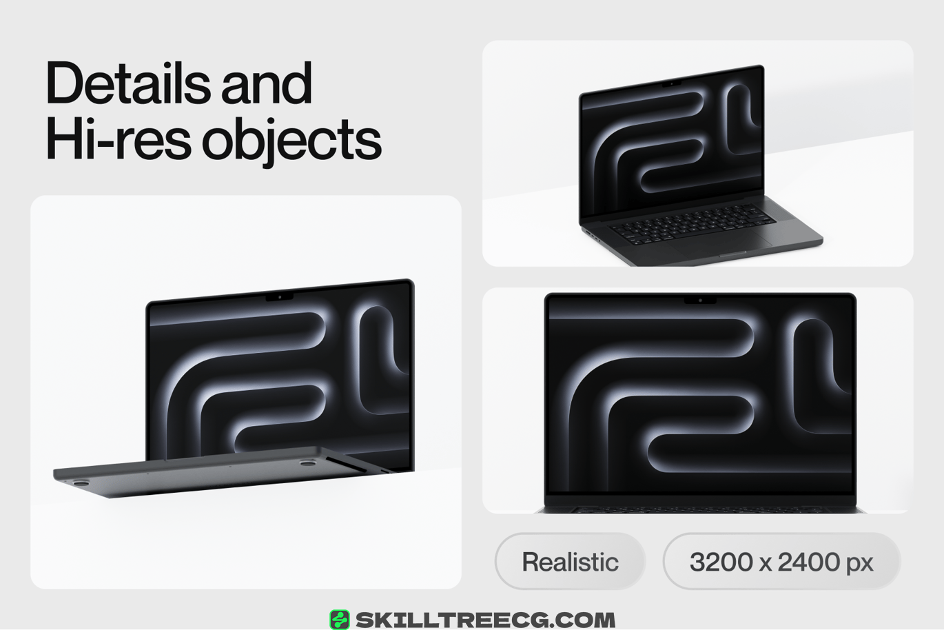 设备样机显示器模型pc模型计算机模型深色计算机电子显示器-605995